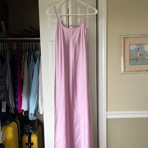 Pink satin dress from Zara